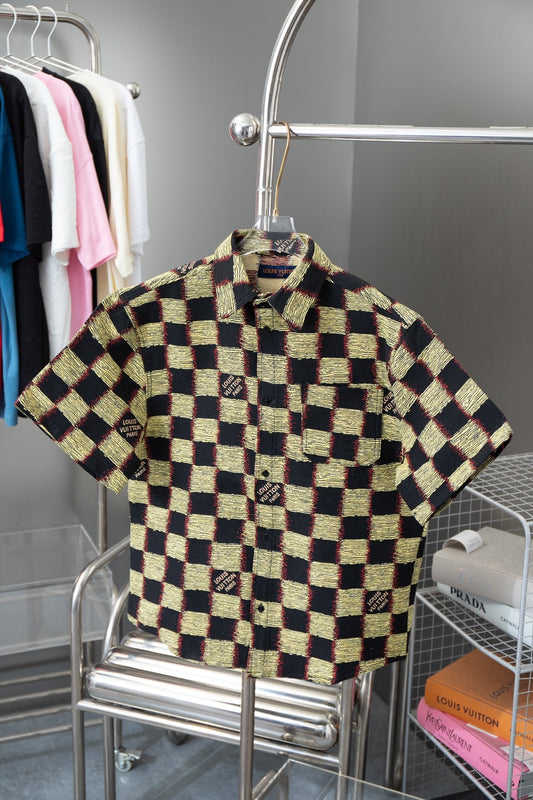 Checkered Short Sleeve Jacket